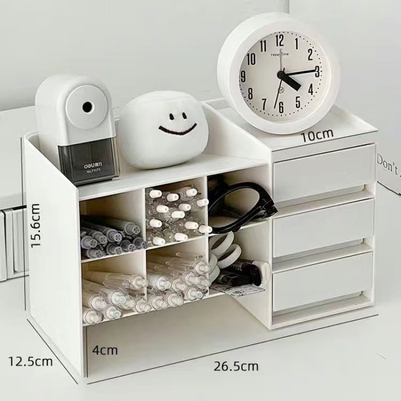 Markerite hoidja karp - kolmnurkse kujuga plastist lauaorganisaator suure mahutavusega, mitte kohandatav, ilma IP-litsentsita