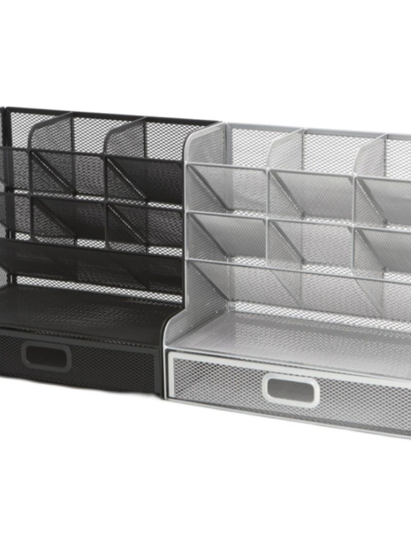 Metallist võrgustikuga mitmeotstarbeline kontori pliiatsihoidik, mudel 1235