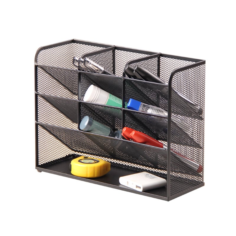 Metallist võrgustikuga mitmeotstarbeline kontori pliiatsihoidik, mudel 1235