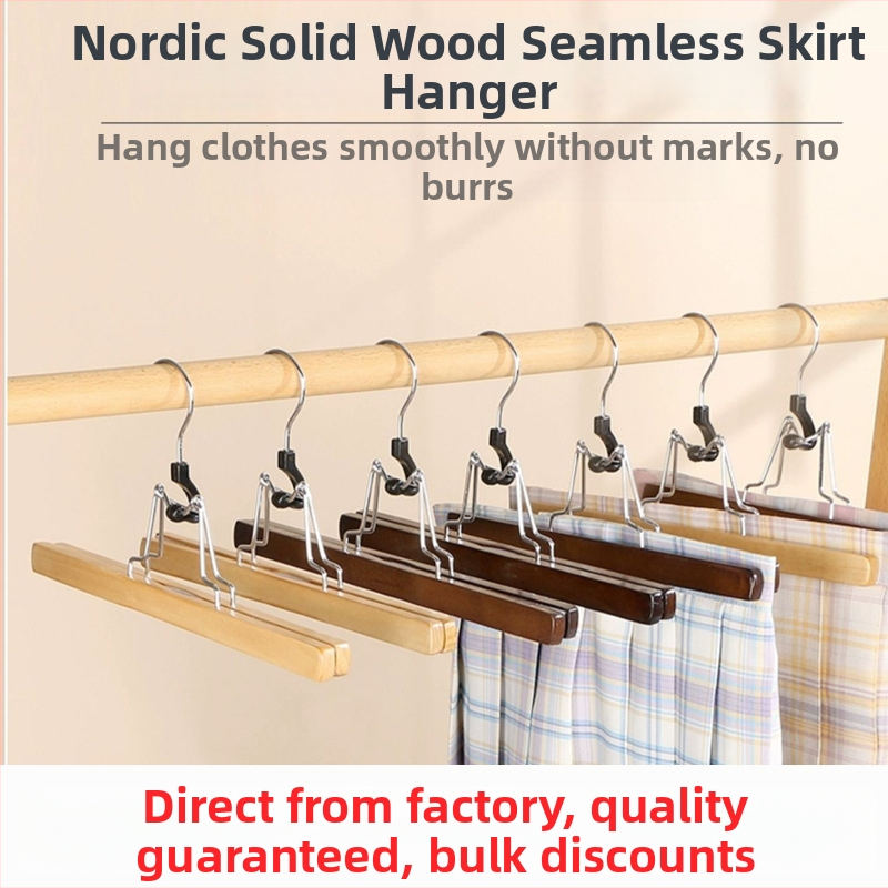 Puidust seeliku ja pükste klipp, mitte libisev, kortsudevastane, kohandatav