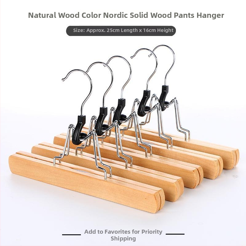 Puidust seeliku ja pükste klipp, mitte libisev, kortsudevastane, kohandatav