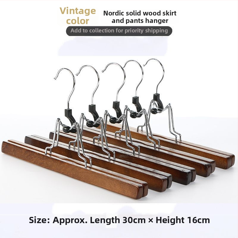 Puidust seeliku ja pükste klipp, mitte libisev, kortsudevastane, kohandatav