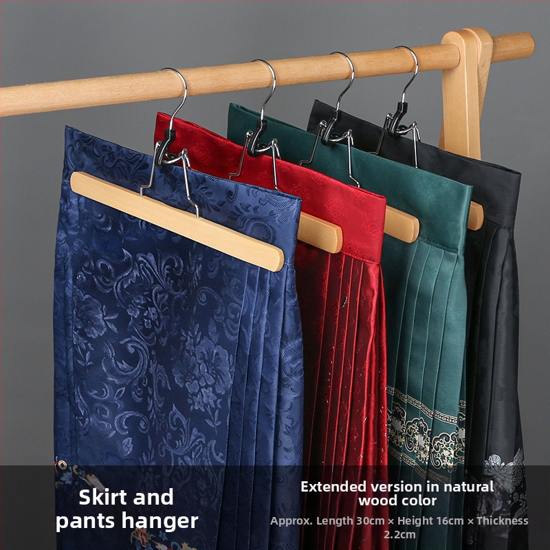 Puidust seeliku ja pükste klipp, mitte libisev, kortsudevastane, kohandatav