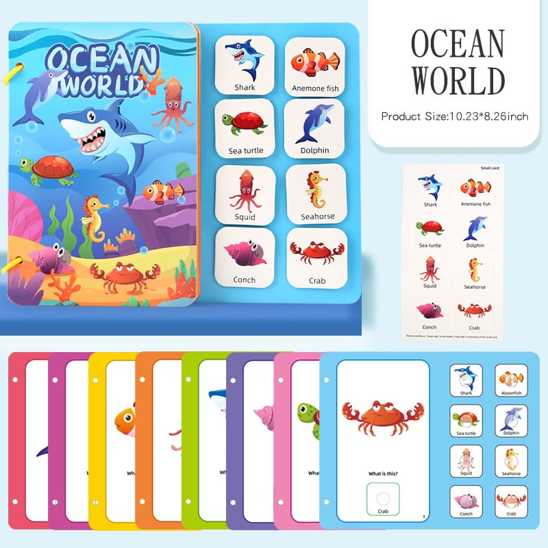 Montessori вдъхновена тиха книга с разкъсващи се страници, хартиено DIY занимателно за деца на 3–6 г., персонализирани опции