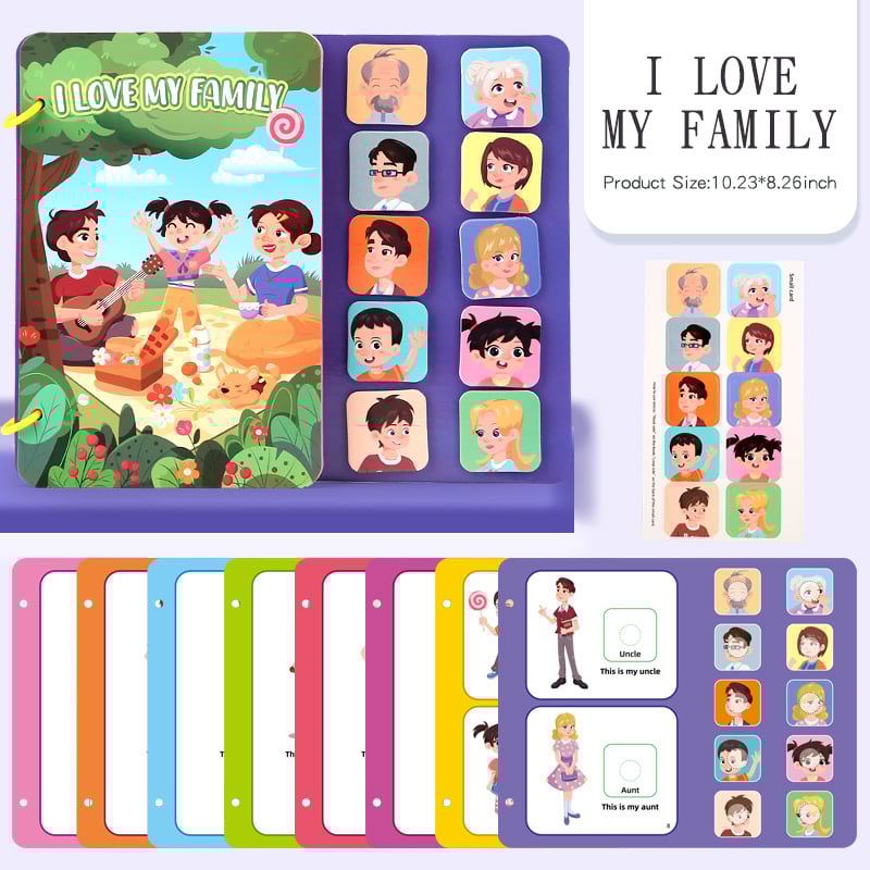 Montessori вдъхновена тиха книга с разкъсващи се страници, хартиено DIY занимателно за деца на 3–6 г., персонализирани опции