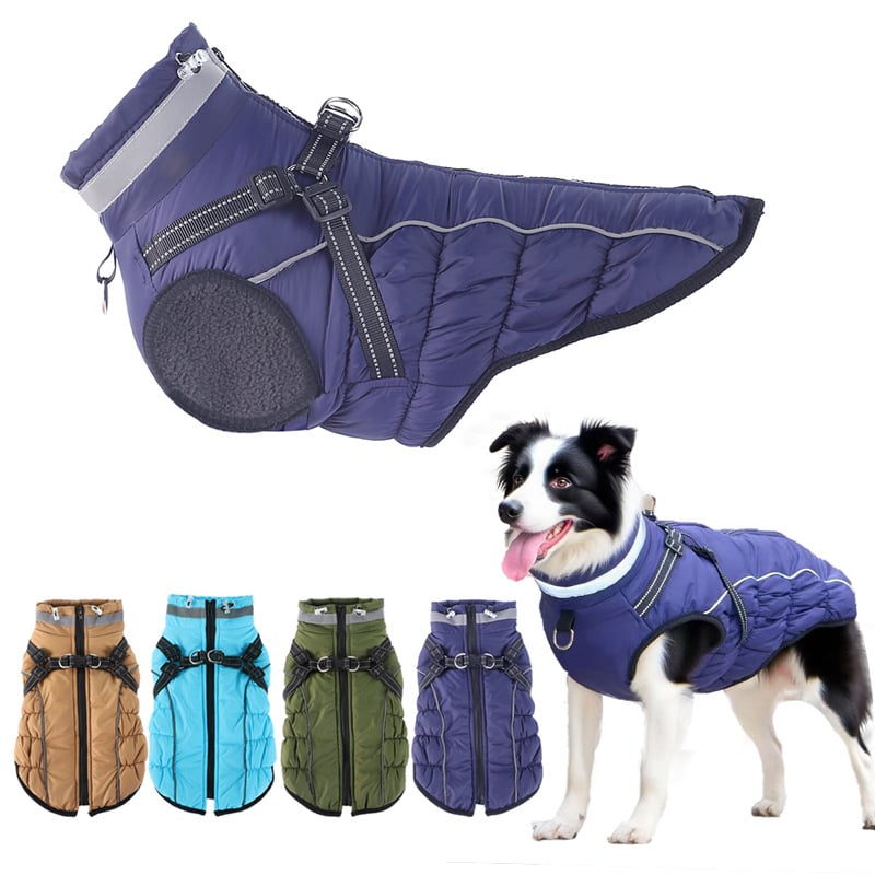 Кучешко палто от памук, водоустойчиво и подплатено с флийс, британски стил, марка Pippi dog, дрехи за домашни любимци