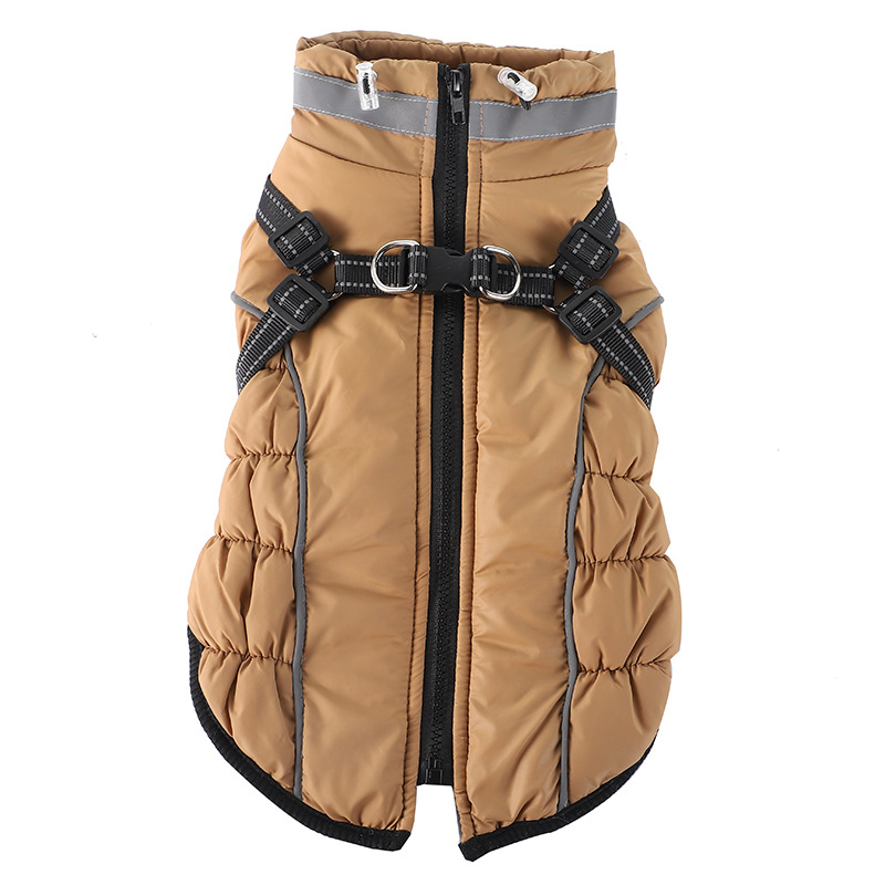 Кучешко палто от памук, водоустойчиво и подплатено с флийс, британски стил, марка Pippi dog, дрехи за домашни любимци