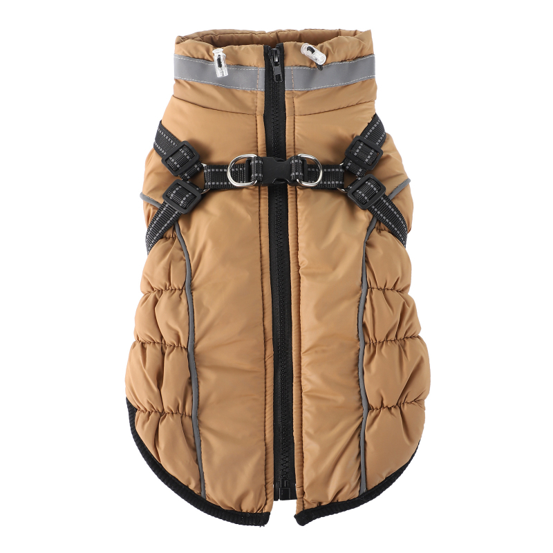 Кучешко палто от памук, водоустойчиво и подплатено с флийс, британски стил, марка Pippi dog, дрехи за домашни любимци