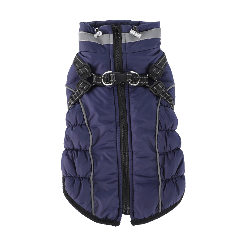 Кучешко палто от памук, водоустойчиво и подплатено с флийс, британски стил, марка Pippi dog, дрехи за домашни любимци