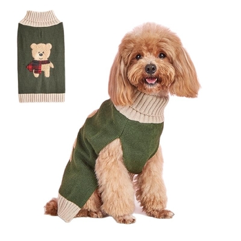 Пуловер за котки и кучета - дизайн на мечка, вълнен, свободен стил, унисекс