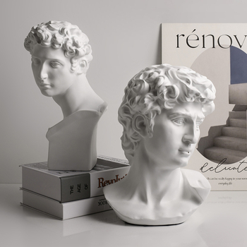 Давидова скулптура – Нордичен лукс, декоративна фигура от смола за домашен декор, картонена опаковка (Материал: Смола; Категория: Животни; Опаковка: Картона; Тип материал: Пластмаса, Смола)