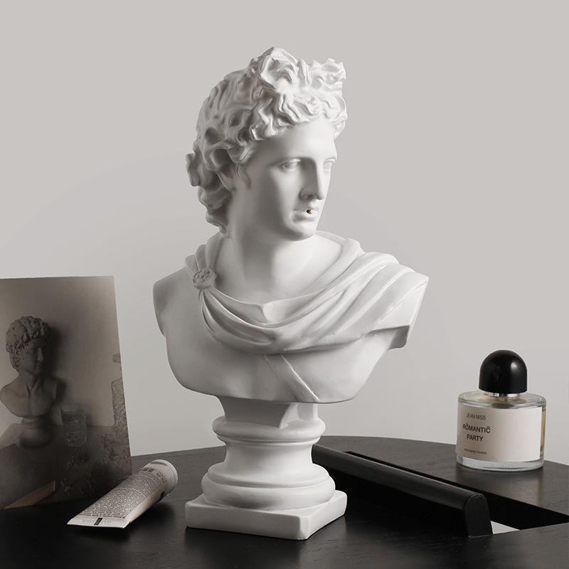 Давидова скулптура – Нордичен лукс, декоративна фигура от смола за домашен декор, картонена опаковка (Материал: Смола; Категория: Животни; Опаковка: Картона; Тип материал: Пластмаса, Смола)