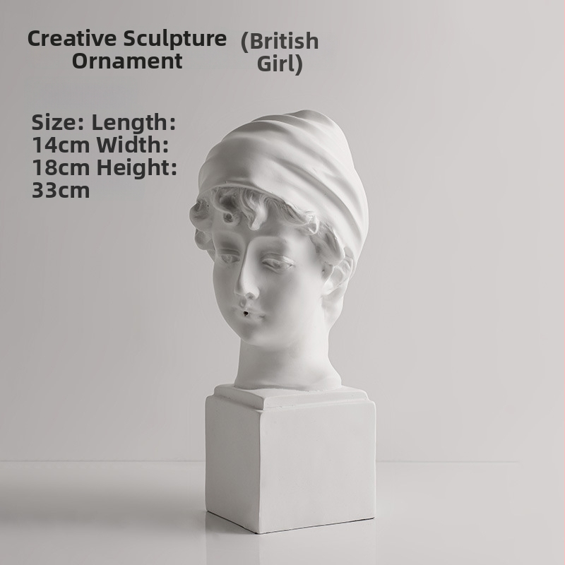 Behanmei Davidi skulptuur – Põhjamaine kerge luksus, resinist dekoratiivne figuur kodu jaoks, kartongpakend (Materjal: Resin; Kategooria: Loomad; Pakend: Kartonkpakend; Materjali tüüp: Plastik, Resin)