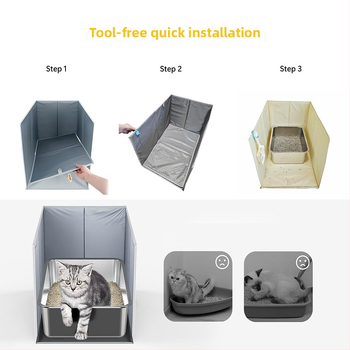 PETFIELD Kokkupandav PVC Kassitoaale Matt Avatud Kassitoale, Veekindel ja Splash-vastane