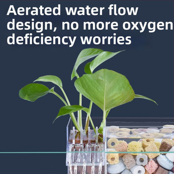 Seinaga akvaariumifilter, kolm ühes filtratsioonisüsteem, hapnikustamine ja kasulike bakterite tugi, vaikne töö, kaal 1 kg