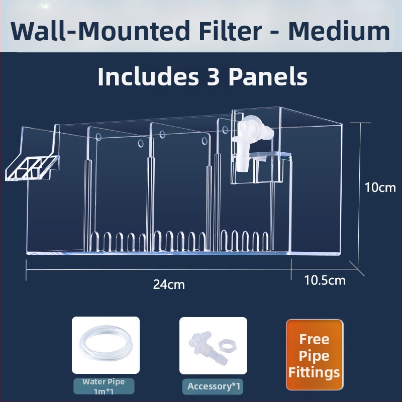 Seinaga akvaariumifilter, kolm ühes filtratsioonisüsteem, hapnikustamine ja kasulike bakterite tugi, vaikne töö, kaal 1 kg
