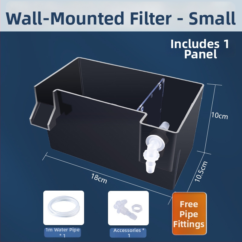 Seinaga akvaariumifilter, kolm ühes filtratsioonisüsteem, hapnikustamine ja kasulike bakterite tugi, vaikne töö, kaal 1 kg