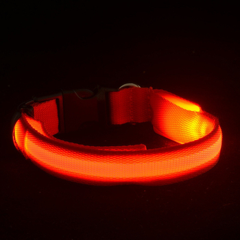 LED lemmiklooma kaelarihm, USB laadimine, nailon, universaalne sobivus, valgustatud