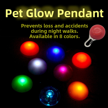 Uued LED-valgustusega lemmikloomade ehted: koera ripats koos kellaga, silikoon, kadumise vastu