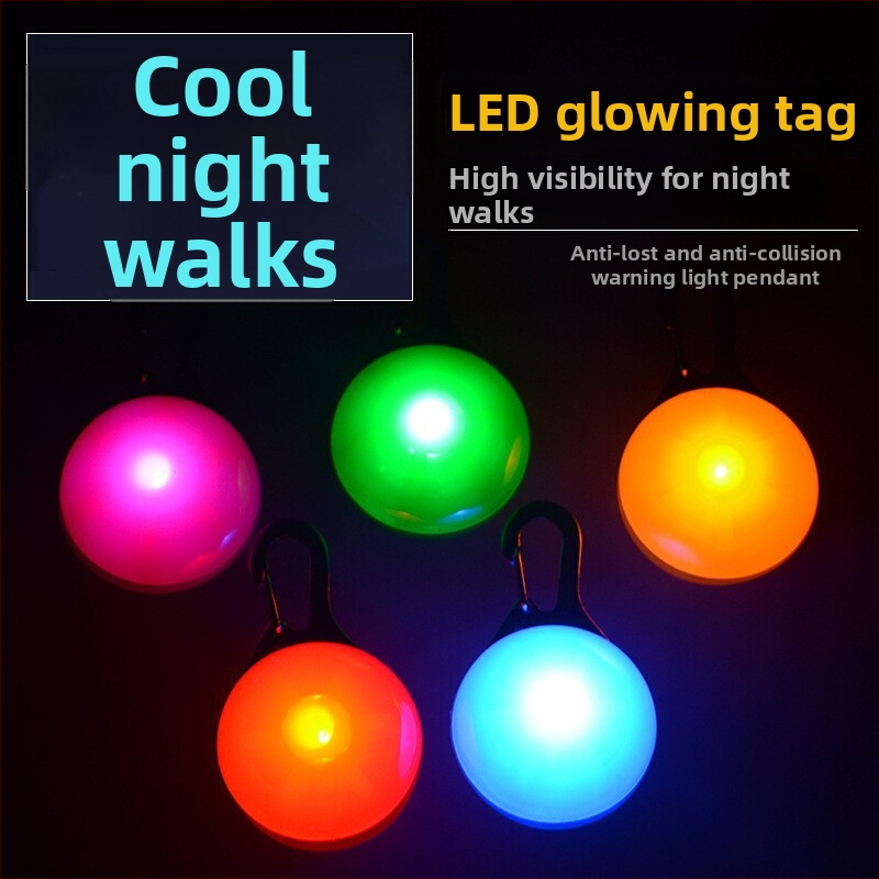 Uued LED-valgustusega lemmikloomade ehted: koera ripats koos kellaga, silikoon, kadumise vastu