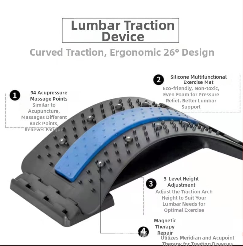 Масажор за кръста и коректор на лумбалния отдел за домашна тракция с магнитотерапия