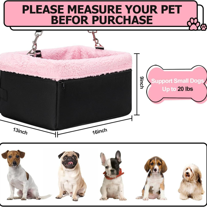 Koera autoistme booster metallraamiga, kahekordne (materjal: kangas)