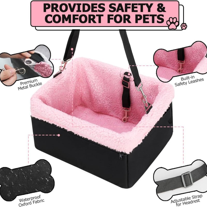 Koera autoistme booster metallraamiga, kahekordne (materjal: kangas)