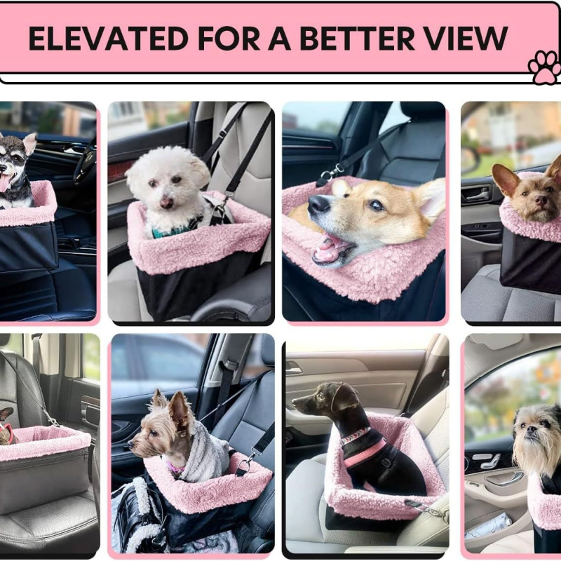 Koera autoistme booster metallraamiga, kahekordne (materjal: kangas)