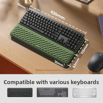 Integreeritud klaviatuuritugi, randmealuse padja mälupaga, ühepoolne, libisemiskindel, STK01