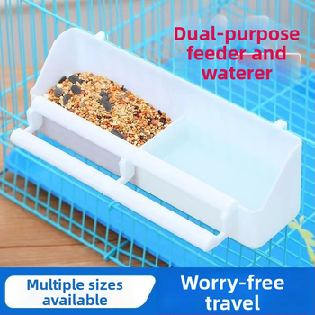 Kahekomponentne lindude toidu- ja joogikauss, paksendatud konstruktsioon, sobib papagoidele ja kajalindudele, kahemaksliline kasutus