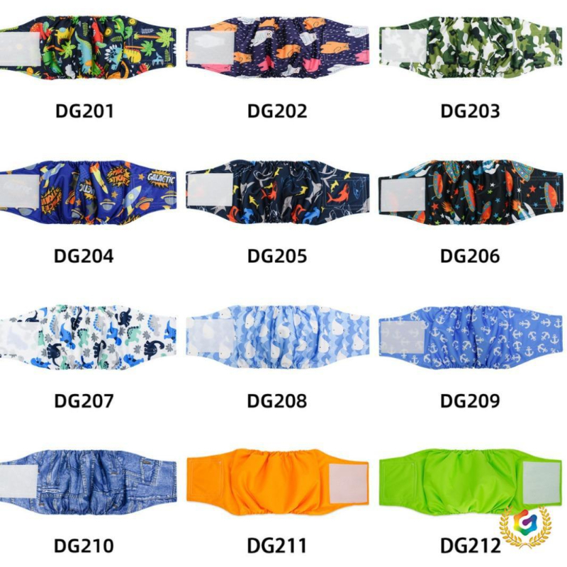 Кучешки санитарни панталони, полиестер, миещи се и повторно използваеми, унисекс