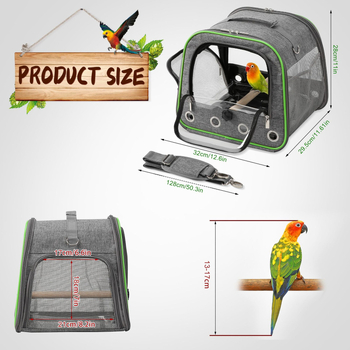 Чанта за пренасяне на птици с клетка, Oxford плат + PVC, за птици, без внос, марка: Други