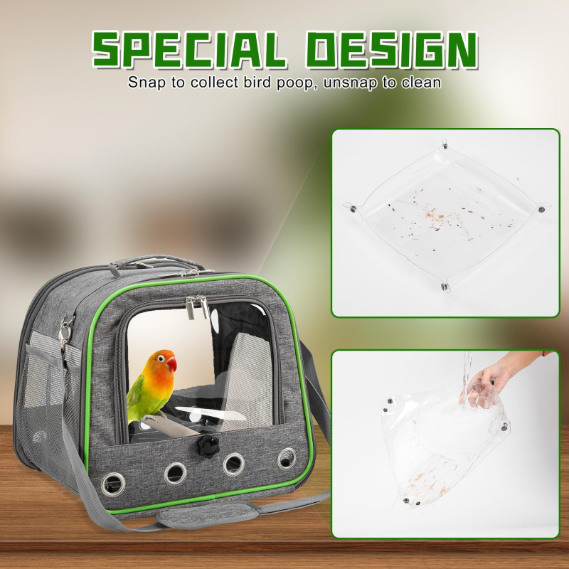 Чанта за пренасяне на птици с клетка, Oxford плат + PVC, за птици, без внос, марка: Други