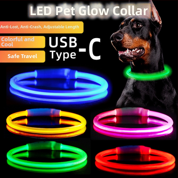 Valgustav koera kaelarihm – PVC, universaalne sobivus, igapäevane stiil, bränd Jinyao