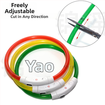 Valgustav koera kaelarihm – PVC, universaalne sobivus, igapäevane stiil, bränd Jinyao