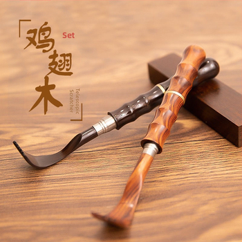 Дървен аксесоар за масаж на гръб – висулка; материал: червено дърво; подходящ за дом и офис; подарък за рожден ден