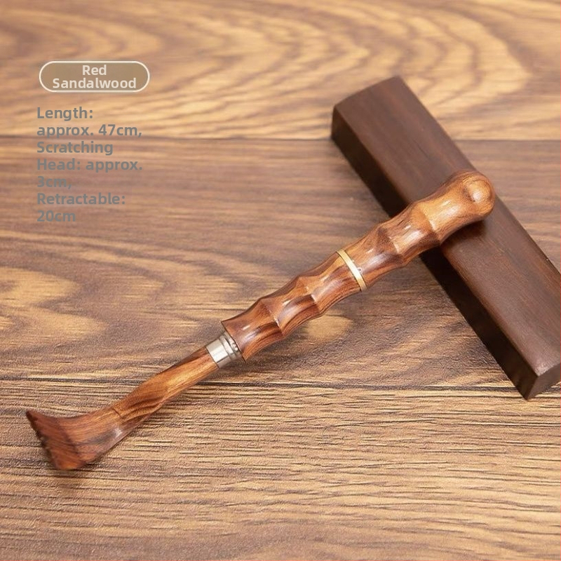 Дървен аксесоар за масаж на гръб – висулка; материал: червено дърво; подходящ за дом и офис; подарък за рожден ден