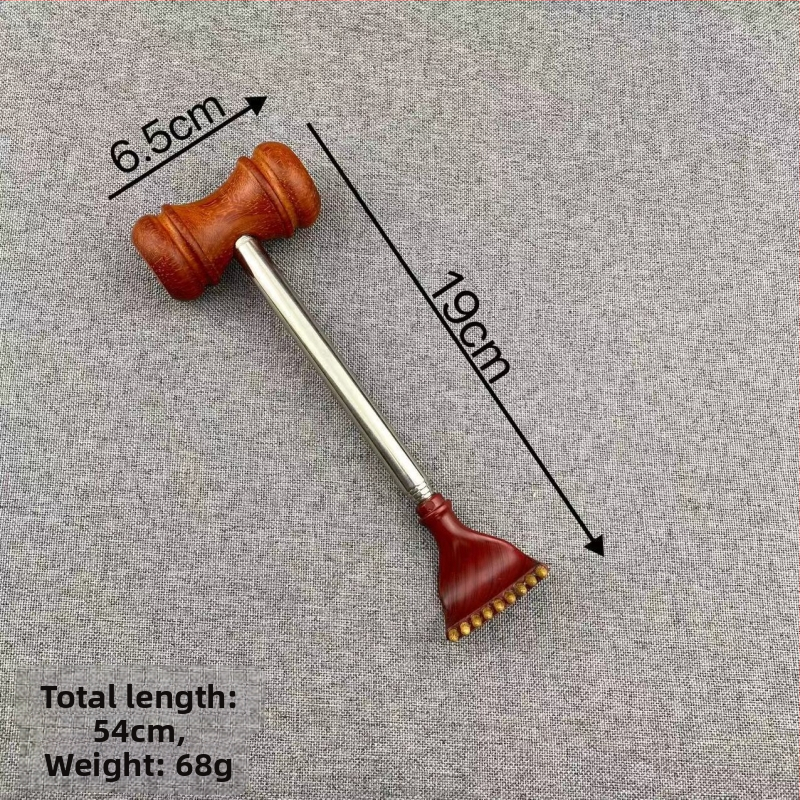 Дървен аксесоар за масаж на гръб – висулка; материал: червено дърво; подходящ за дом и офис; подарък за рожден ден