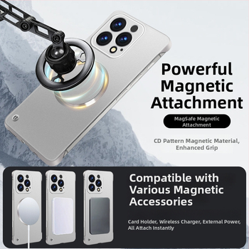 iPhone lietu korpuss — bezrāmju dizains, magnētisks, PC materiāls, izsmidzinātas apdares; saderīgs ar iPhone 12 Pro/12 Pro Max/13 Pro/13 Pro Max/14 Pro/14 Pro Max/ iPhone 13