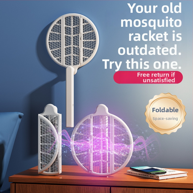 2-in-1 elektriline sääsklamb väliseks kasutamiseks, UV-valgus, katvus 21–30 m², sisseehitatud aku 1001–1600 mAh, kokkupandav disain