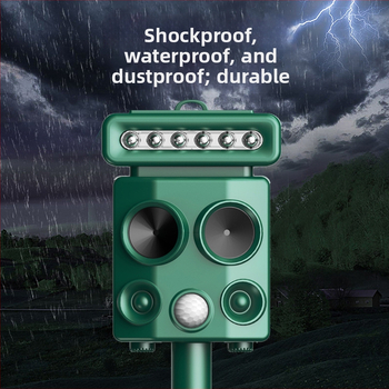 Väline ultrasoniline loomade ja lindude peletiseade, mudel H7017, laaditav, ABS korpus, 5V, 60Hz, 3W