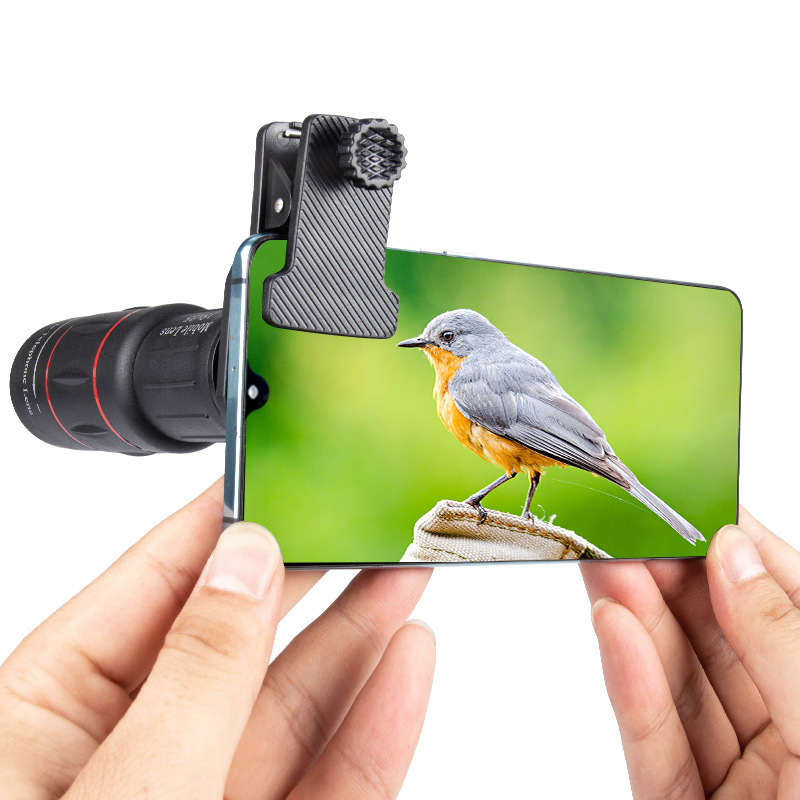 Ühe silma teleskoop nutitelefonidele, mudel 18X25, ühildu enamik telefonidega, HD-optika