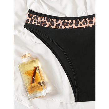 Rong Feidi Naiste kõrge talje trükitud bikiinid õlapaeltega, rinnapadi, nailon-elastaan 20%, 200 g