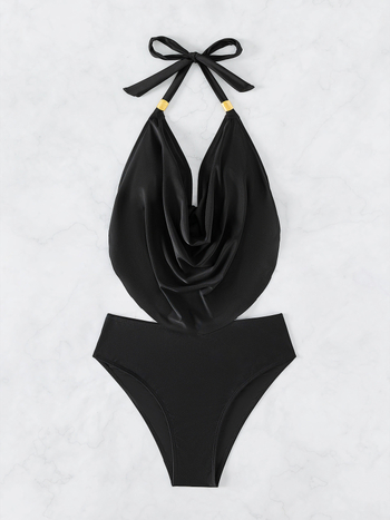 Дамски безръкав плувен костюм, нейлон-еластан 80/20, подплънки за бюст, подплата полиестер 95/5, модел бриф