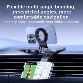 Auto armatuurlaua hoidik pöörleva ekraaniga, magnetiline tõmbumine, kokkuklapitav ja paindlik, universaalne ühilduvus