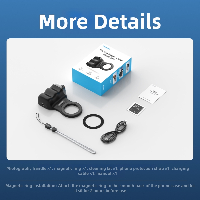 MagSafe fotografavimo laikiklis išmaniesiems – magnetinis pritvirtinimas, belaidis Bluetooth valdymas, vaizdo stabilizavimas, ABS korpusas, suderinama su Apple ir Android