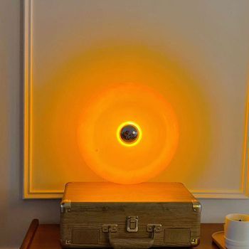 Стенна лампа с форма на пончик, стъклена основа, докосване за димиране, вдъхновена от Баухаус, за спалня — Sosuke BD-001