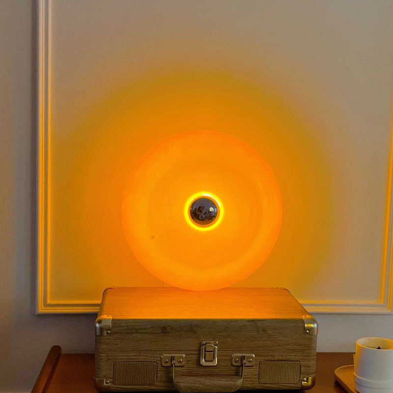 Стенна лампа с форма на пончик, стъклена основа, докосване за димиране, вдъхновена от Баухаус, за спалня — Sosuke BD-001