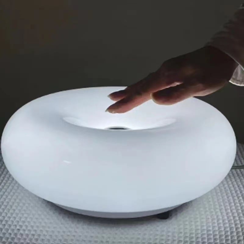 Стенна лампа с форма на пончик, стъклена основа, докосване за димиране, вдъхновена от Баухаус, за спалня — Sosuke BD-001