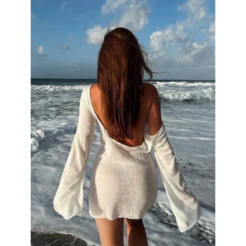 Плажно облекло за защита от слънцето за жени – полиестерно плетиво, полипропиленов състав, комплект за плаж за двойка